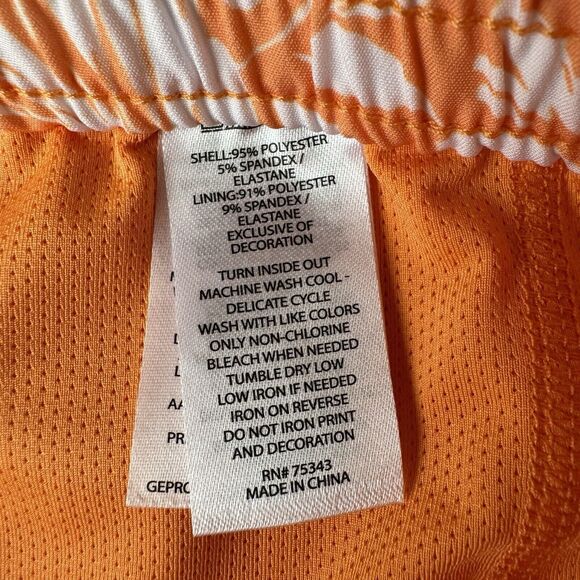 C&C California Men’s Swim Shorts Large Orange Tropical Print 7” Inseam NWT - Picture 9 of 12